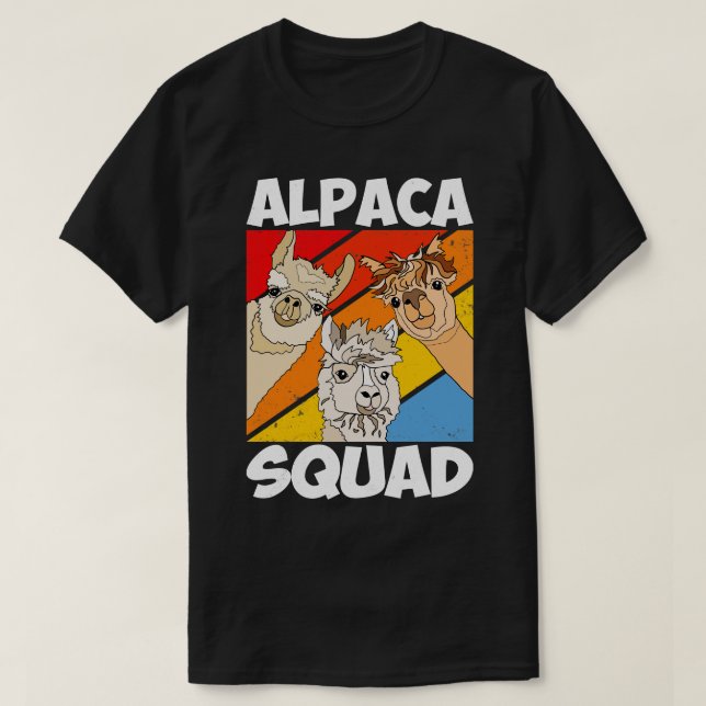Funny Alpaca T for Alpaca Squad Lovers T-Shirt (Design Front)