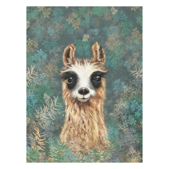Funny Alpaca Tablecloth (Front)