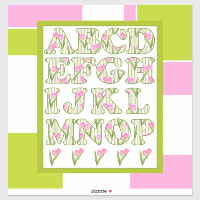 Funny alphabet, flower alphabet, alphabet (Sheet)