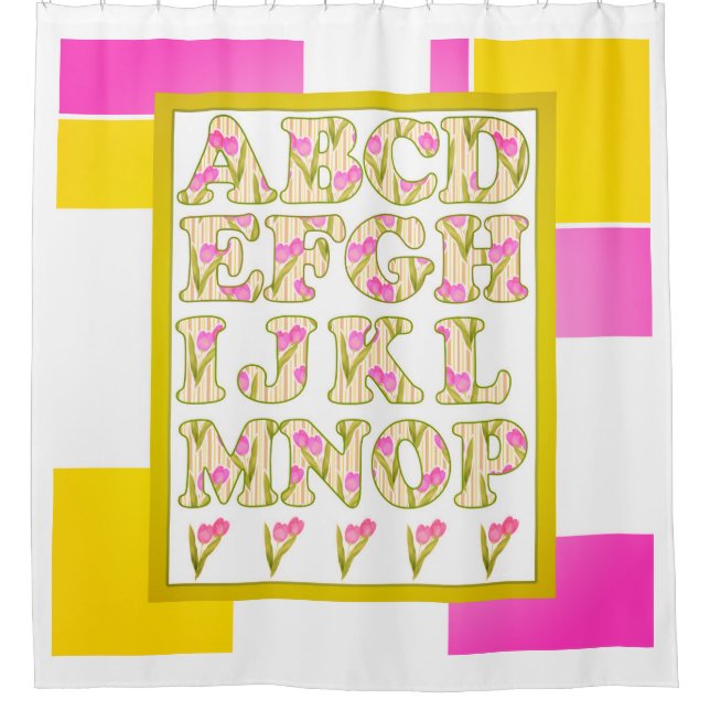 Funny alphabet, flower alphabet, alphabet (Front)