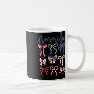 Funny America Coquette Bow 4th Of July Independenc Coffee Mug