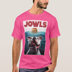 Funny American Bulldog Jowls Burger Bully, Dog Mom T-Shirt