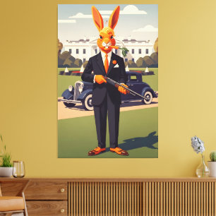 Funny American Canvas Print