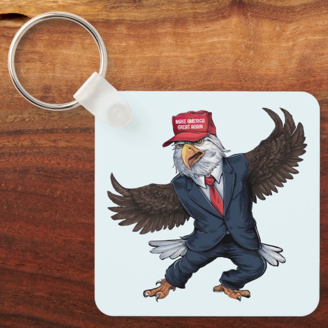 Funny American Eagle  Keychain (Front)