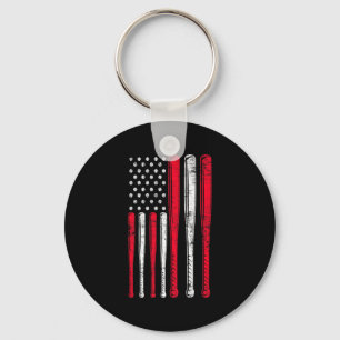 Funny American Flag Baseball Team Premium T Shirt  Keychain