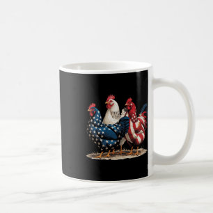 Funny American Flag Rooster Independence Day 4th O Coffee Mug