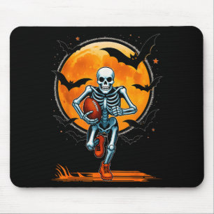 Funny American Football Skeleton Player Halloween Mouse Pad