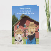 Funny American Gothic Lab Husband Birthday
