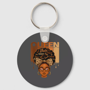 Funny American Melanin History Queen Black African Keychain