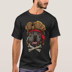 Funny American Pit Bull Terrier Pirate Jolly Roger T-Shirt
