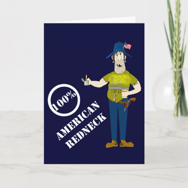 Funny American Redneck Card (Front)