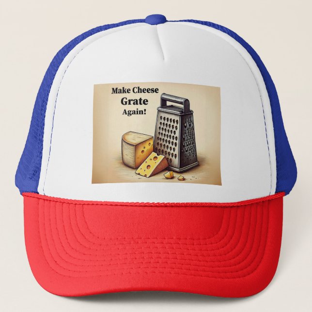 Funny American Satire Yellow Trucker Hat (Front)