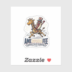 Funny Amerigiraffee Patriotic Giraffe Hot Dog Shir