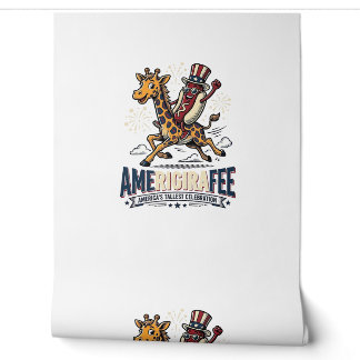 Funny Amerigiraffee Patriotic Giraffe Hot Dog Shir Wallpaper
