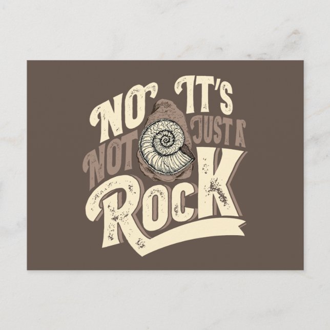 Funny Ammonites Fossils Hunter Quote Postcard (Front)