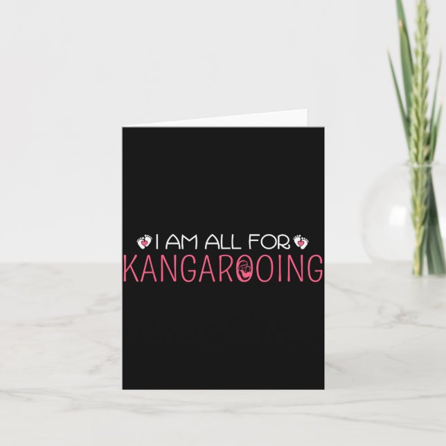 Funny &amp; Cute I Am All For Kangarooing - Nicu N Card (Front)