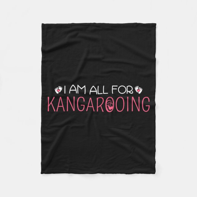 Funny &amp; Cute I Am All For Kangarooing - Nicu N Fleece Blanket (Front)