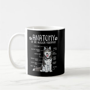 Funny Anatomy Alaskan Malamute Dog Lover Coffee Mug