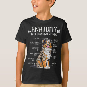 Funny Anatomy Australian Shepherd Dog Lover Aussie T-Shirt