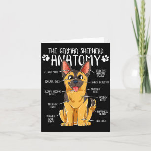 Funny Anatomy German Shepherd Dog Owner Card