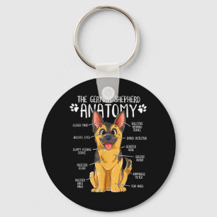 Funny Anatomy German Shepherd Dog Owner Keychain