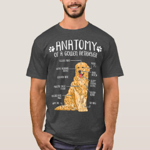 Funny Anatomy Golden Retriever Dog Lover T-Shirt