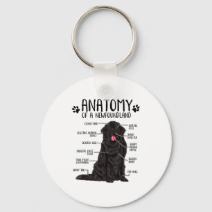 Funny Anatomy Newfoundland Dog Cute Newfie Lover  Keychain