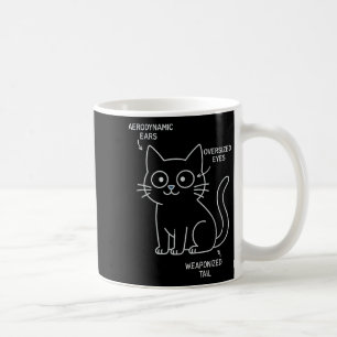 Funny Anatomy Of A Cat Blueprint Sarcastic Enginee Coffee Mug