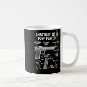 Funny Anatomy Of A Pew Pewer - Ammo Gun - Amendmen Coffee Mug