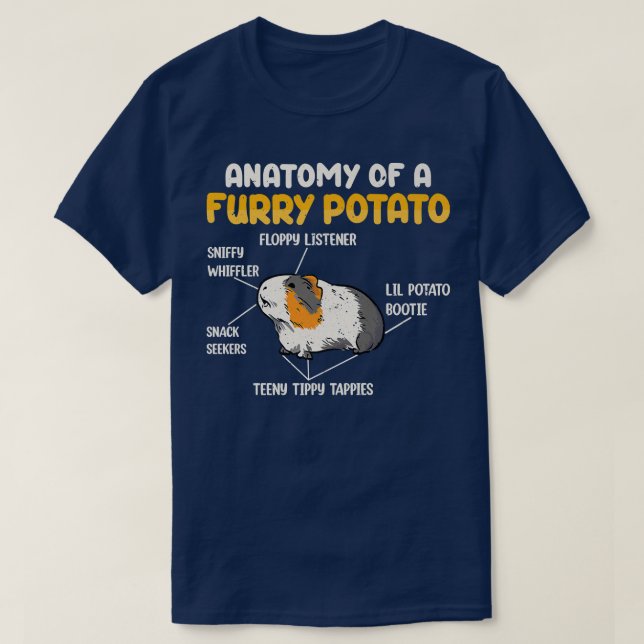 Funny Anatomy Of Furry Potato  T-Shirt (Design Front)