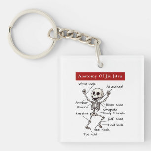 Funny Anatomy Of Jiu Jitsu Submissions Technique Keychain