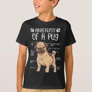 Funny Anatomy Pug Dog Pug Lover T-Shirt