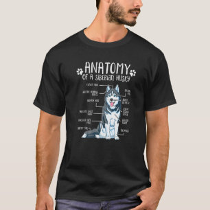 Funny Anatomy Siberian Husky Dog Lover Gift Premiu T-Shirt