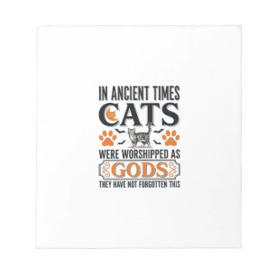 Funny Ancient Cats Worshipped As Gods Vintage Shir Notepad