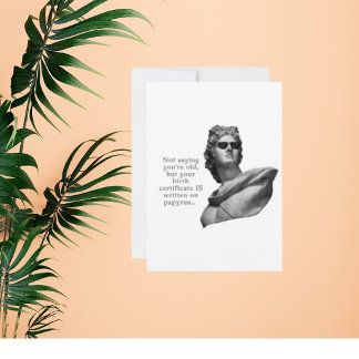 Funny Ancient Greek Birthday Card