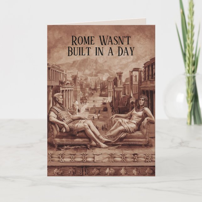 Funny Ancient Rome Theme Valentine's Day Card (Front)