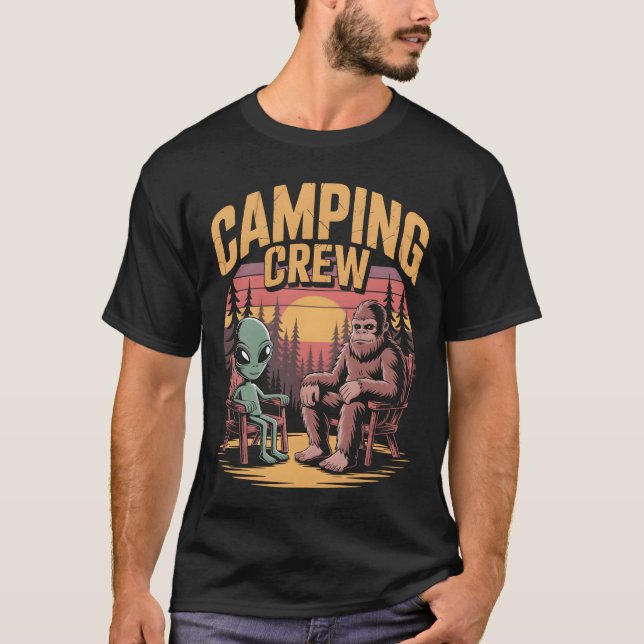 Funny And Alien Camping boy T-Shirt (Front)