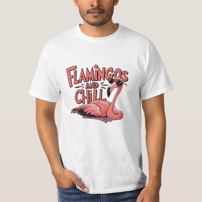 Funny and Bold Flamingo Lover Graphics T-Shirt (Front)