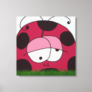Funny and Chubby Ladybug Canvas Print