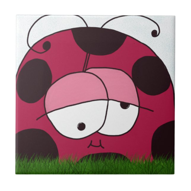 Funny and Chubby Ladybug Tile (Front)
