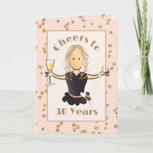 Funny and Classy 30th Birthday Card for Her
