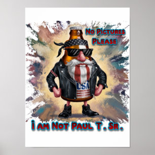Funny and Colourful Can of Beer on a Poster