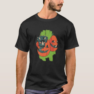 Funny And Cute Baby Triceratops Pumpkin Egg Hallow T-Shirt