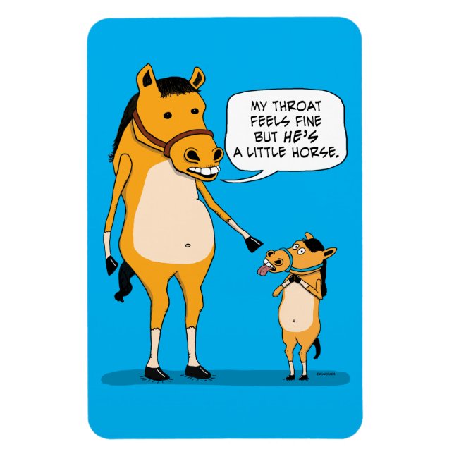 Funny and Cute Big Horse and Little Horse Magnet (Vertical)