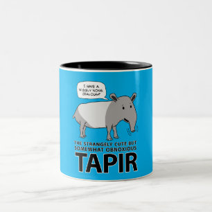 Funny and Cute But Obnoxious Tapir Two-Tone Coffee Mug