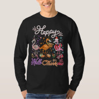 Funny And Cute Flamingo Happy HalloThanksmas 2023