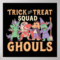 Funny and Cute Halloween Trick or Treat Squad
