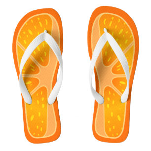 Funny and Cute Orange Slice Summer Fruit Flip Flops