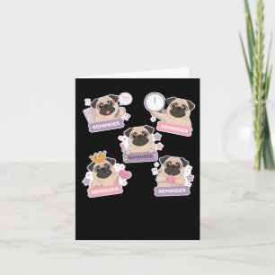 Funny And Cute Puppy Reminder For Your Daily Life Card