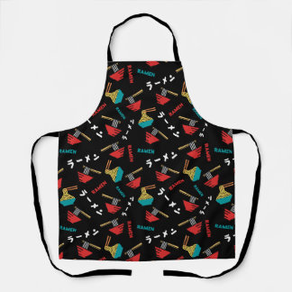 Funny and Cute Ramen Noodle with Japanese Apron